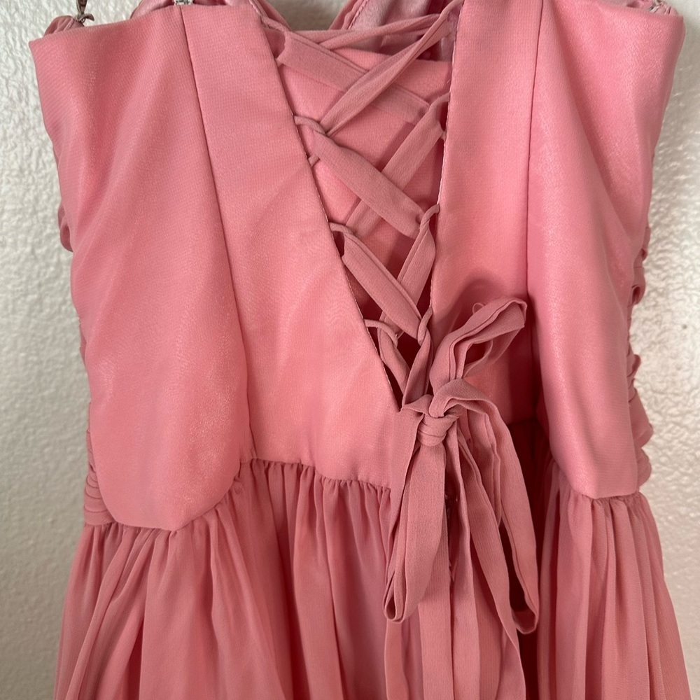 Formal Long Flowy Strapless Gown Large - Picture 4 of 9